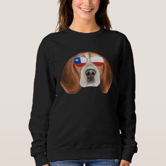 Chilean Flag Beagle Dog Chile Pocket T Shirt