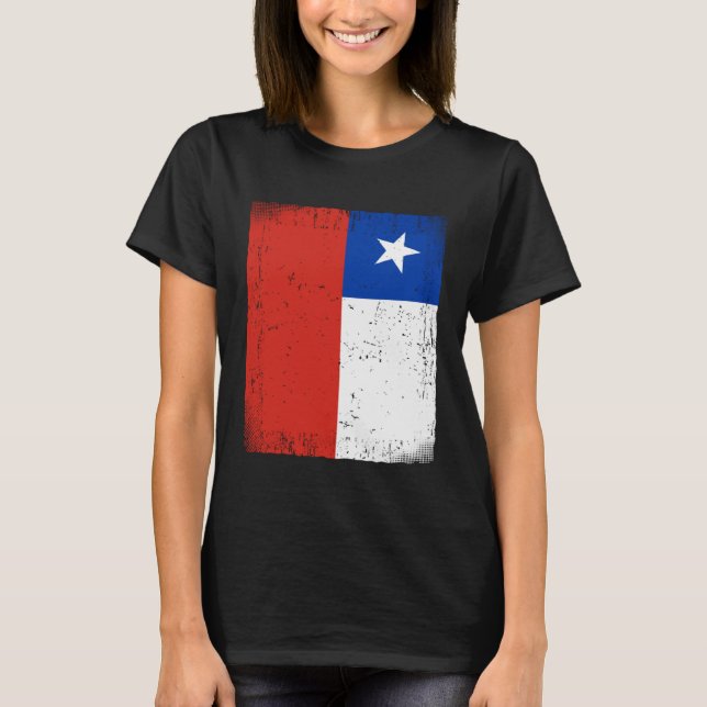 Chilean Flag Chile  1 T Shirt (Framsida)