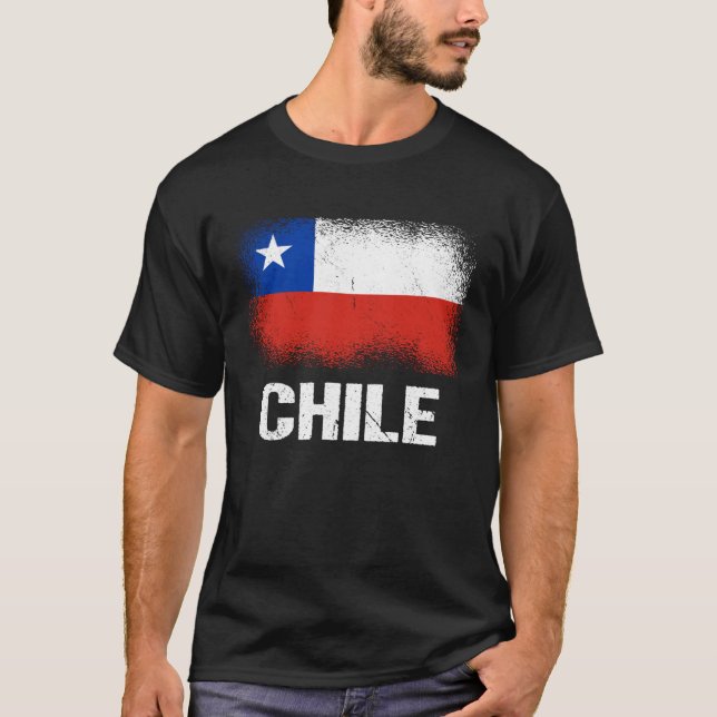Chilean Flag Chile T Shirt (Framsida)