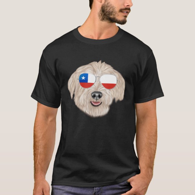 Chilean Flag Glen of Imaal Terrier Dog Chile Pocke T Shirt (Framsida)