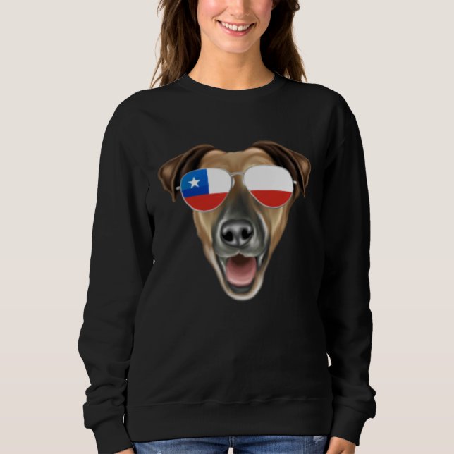 Chilean Flag Smooth Fox Terrier Dog Chile Pocket T Shirt (Framsida)