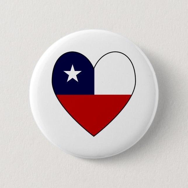 Chilean Flagga Heart Valentine Knapp (Framsida)