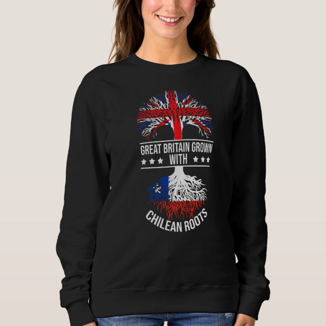 Chilean Roots Immigration Ancestry Underbar Britai T Shirt (Framsida)