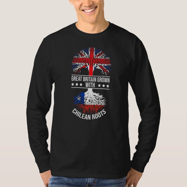 Chilean Roots Immigration Ancestry Underbar Britai T Shirt (Framsida)