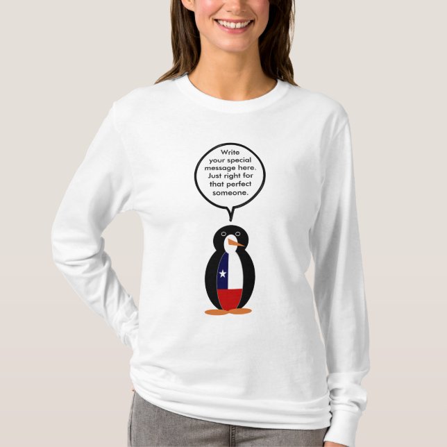 Chilean Talking Penguin Personlig T Shirt (Framsida)