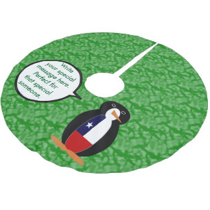 Chilen flagga Högtid Ms. Penguin Talar Julgransmatta Borstad Polyester