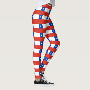 chilensk flagga leggings