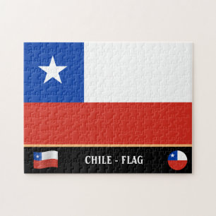 Chilensk Flagga och chilenskt land / Chile Pussel