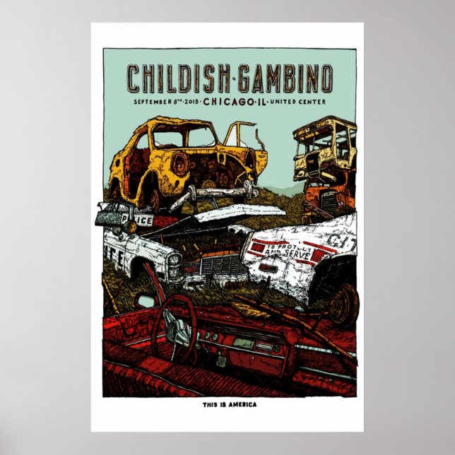 Chilensk Gambino Chicago Final Main Poster (Framsidan)