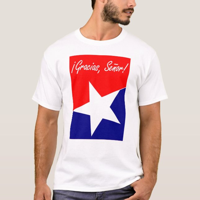 Chilenska gruvarbetare Gracias, Señor! Tee Shirt (Framsida)