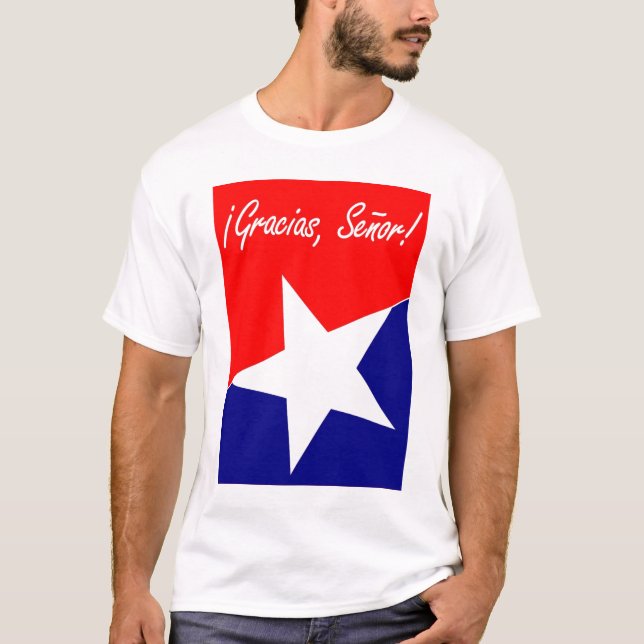 Chilenska gruvarbetare Gracias, Señor! Tee Shirt (Framsida)