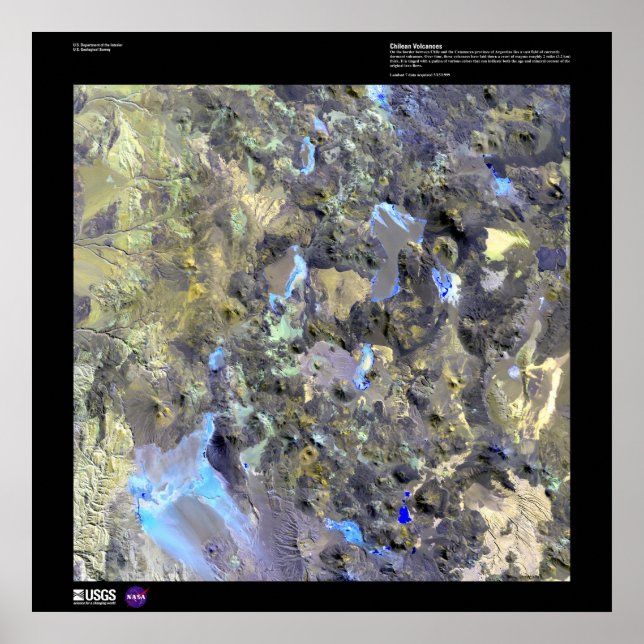 chilenska Vulkaner Poster (Framsidan)