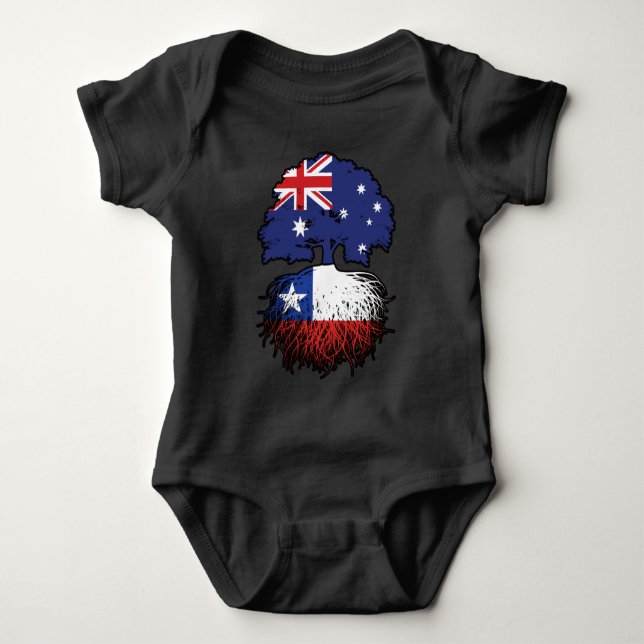Chiles chilenska australiska Australien Träd Roots T Shirt (Framsida)