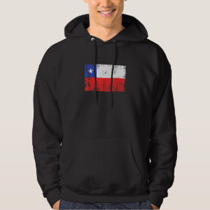 Chiles chilenska Flagga Football Fläkt Sports Vuxn Hoodie
