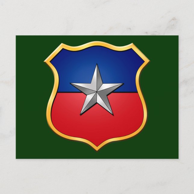 Chiles Escudo 2010 flagga Chilean-skölbrige Vykort (Framsida)