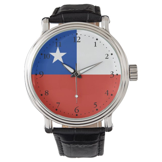 Chiles flagga armbandsur (Framsida)