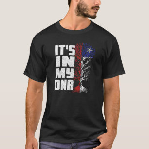 Chiles Flagga Chilean Hispanic Det är i mitt Dna P T Shirt
