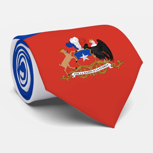 Chiles Flagga & Jacka av Arm, Chiles Flagga Slips (Rullad)