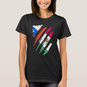 Chiles flagga Mexiko Odlad Patriot Land Streck T Shirt