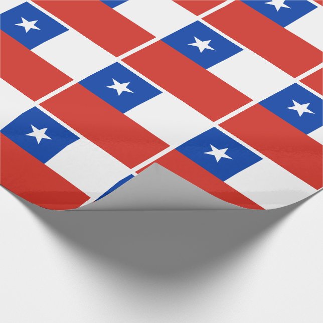 Chiles flagga presentpapper (Hörn)