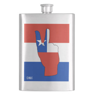 Chiles Flagga Victory Sign Patriotic Fickplunta