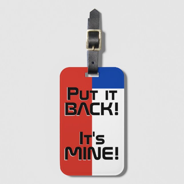 Chiles nationella Flagga Funny Patriotic Bagagebricka (Framsida vertikal)