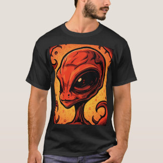 Chili Alien – Rolig Kryddstark Matkonst T Shirt