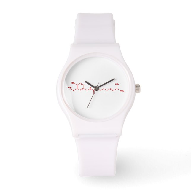 Chili Capsaicin Molecular Chemical Formula Armbandsur (Framsida)