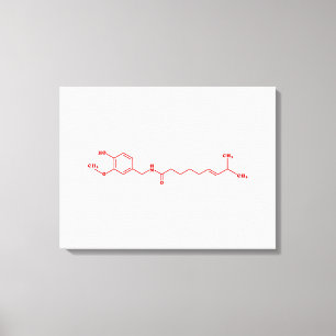 Chili Capsaicin Molecular Chemical Formula Canvastryck