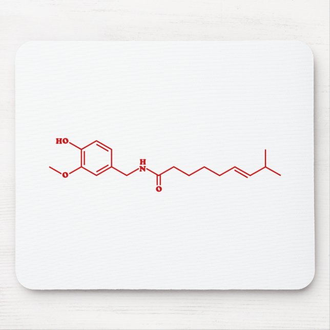 Chili Capsaicin Molecular Chemical Formula Musmatta (Framsidan)