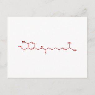 Chili Capsaicin Molecular Chemical Formula Vykort