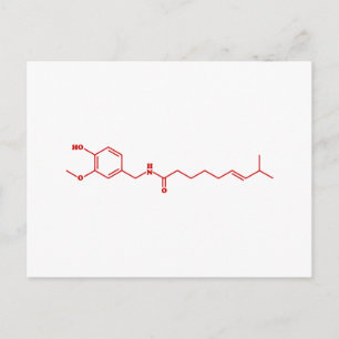 Chili Capsaicin Molecular Chemical Formula Vykort