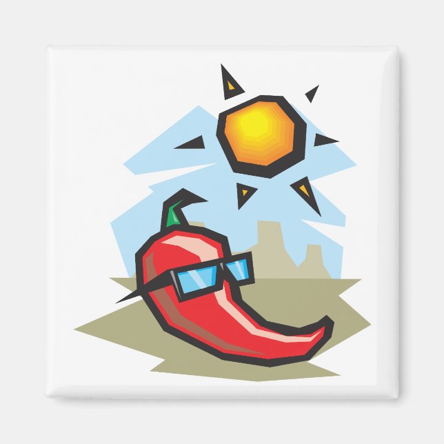 chili chilipeppar magnet (Framsidan)