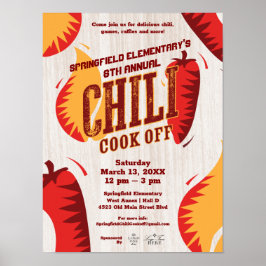 Chili Cook Av | BBQ Cookout Tävling Poster