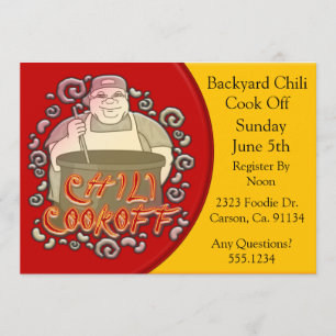 Chili Cook av med fingret Inbjudningar