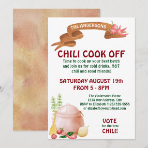 Chili Cook-inbjudan Inbjudningar