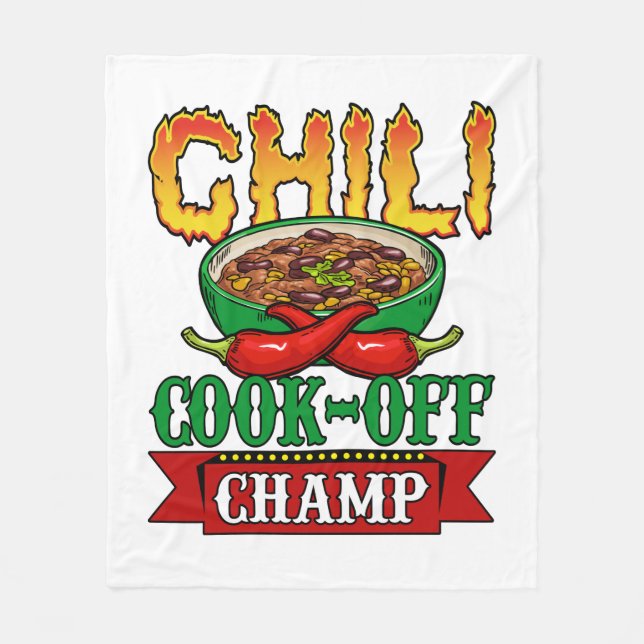 Chili Cook Off Champ Competition Winner Fleecefilt (Framsidan)