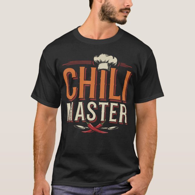 Chili Cook Off Chili Master Matlagning T Shirt (Framsida)