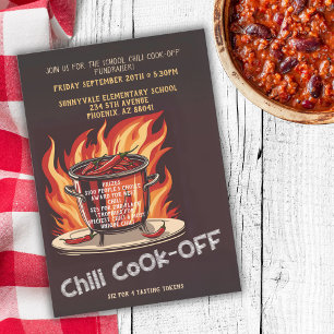 Chili Cook Off Fundraiser Inbjudningar