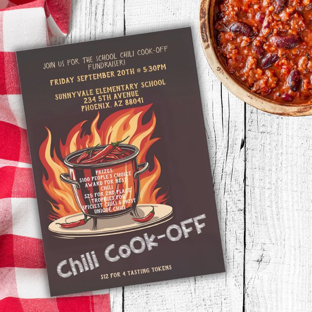 Chili Cook Off Fundraiser Inbjudningar (Skapare uppladdad)