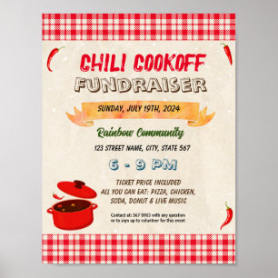 Chili Cook Off Fundraiser-mall Poster