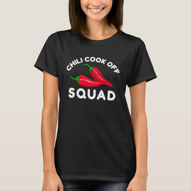 Chili Cook Off Squad Chili Contest With Red Pepper T Shirt (Framsida)
