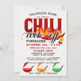 Chili Cookoff Cook Off Fundraiser Community Party Inbjudningar
