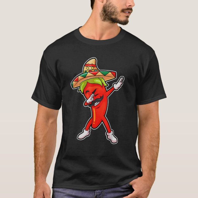 Chili Dabbing Pepper Mexikansk Hett Jalapeno Dab G T Shirt (Framsida)