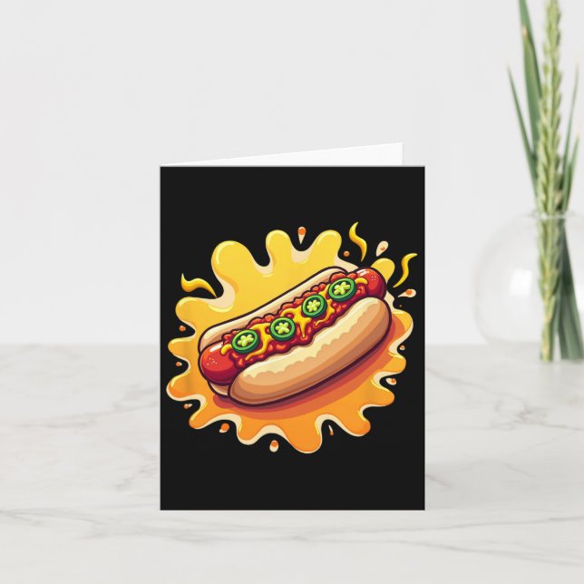 Chili Dog Med Jalepenos Design  Kort (Framsida)