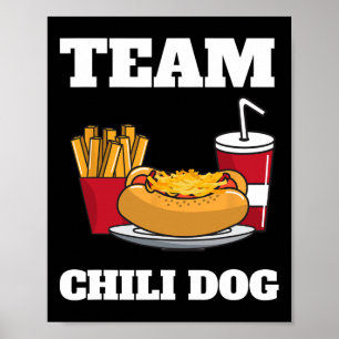 Chili Dog Och Hot Dog Man Och Chili Con Carne Mat Poster