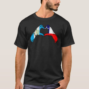 Chili Guatemala Flagga Chilean Guatemalan Heart T Shirt