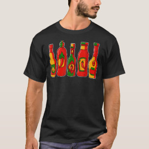 Chili Hett Sauce Latin Food Spicy Hett Mexikansk m T Shirt