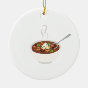 Chili kopp julgransprydnad keramik