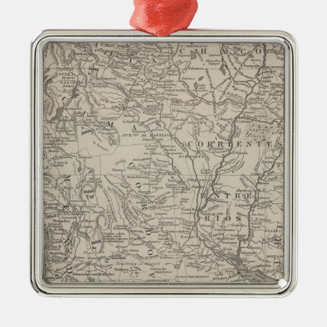 Chili, La Plata och Uruguay Julgransprydnad Metall (Framsidan)